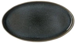 Best Platte Eda Schiefer | 29 x 16,5 cm | grau | oval Platte
