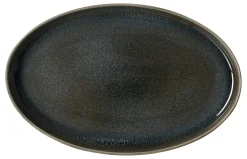 Sale Platte Eda Schiefer | 32,5 x 20,5 cm | grau | oval Platte