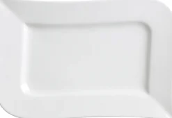 Discount Platte Melodie | 26 x 17 cm | weiss | rechteckig Platte