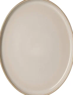Platte Olivia | 25 x 19 cm | beige | oval Platte
