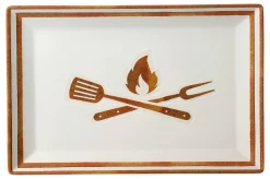 Hot Platte Rusty | 34 x 23 cm | weiss | rechteckig Platte