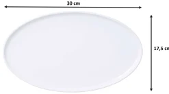 Outlet Platte Skagen | 30 x 17,5 cm | weiss | oval Platte