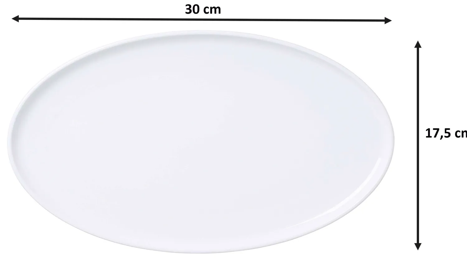 Outlet Platte Skagen | 30 x 17,5 cm | weiss | oval Platte