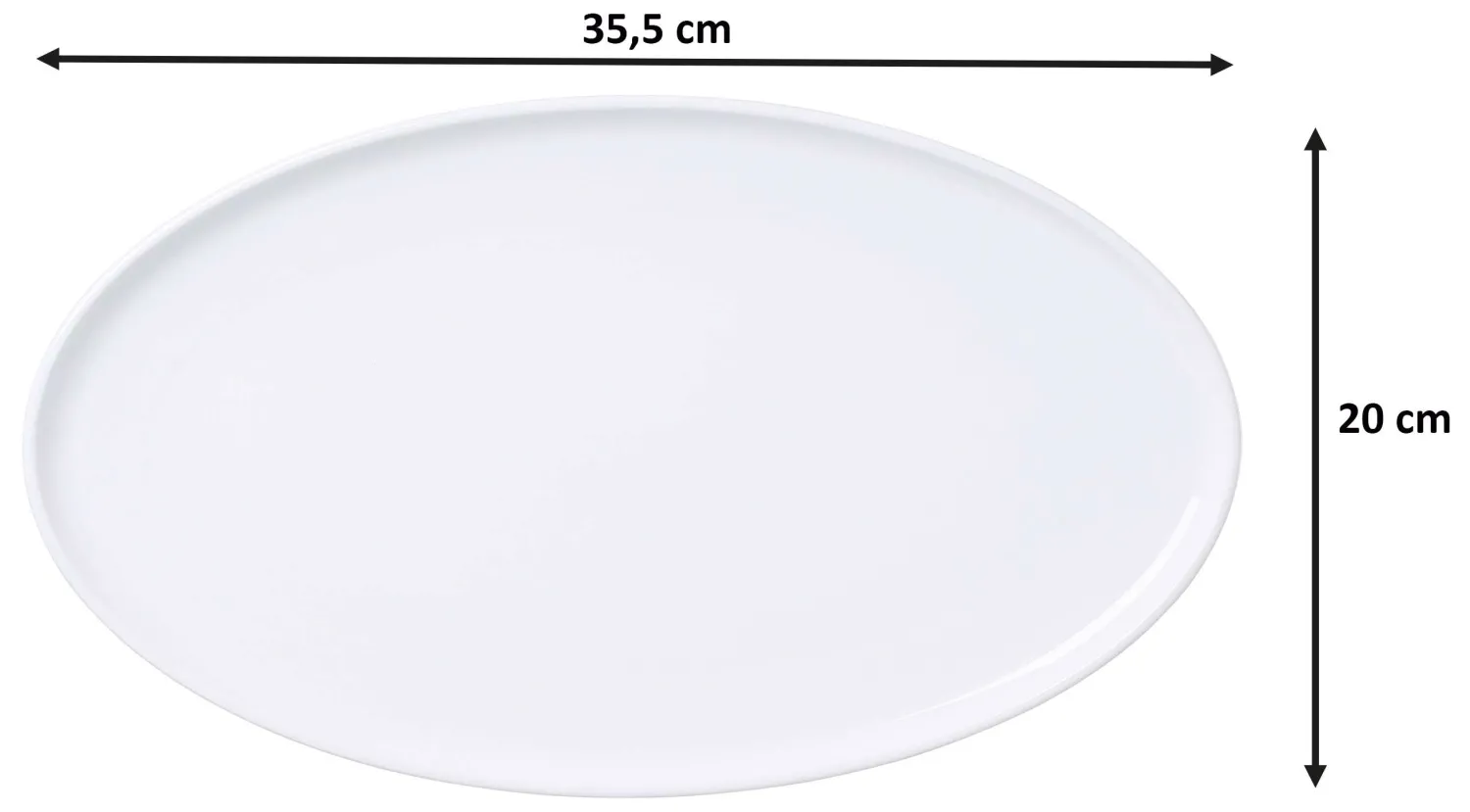 Outlet Platte Skagen | 35,5 x 20 cm | weiss | oval Platte