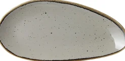 Platte Taste | 25,5 x 12,5 cm | taupe | oval Platte
