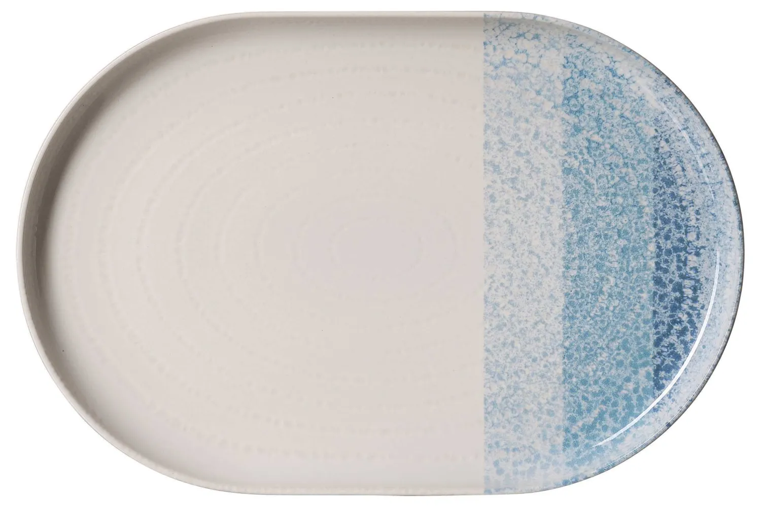 Discount Platte Trio | 30 x 20 cm | blau | oval Platte