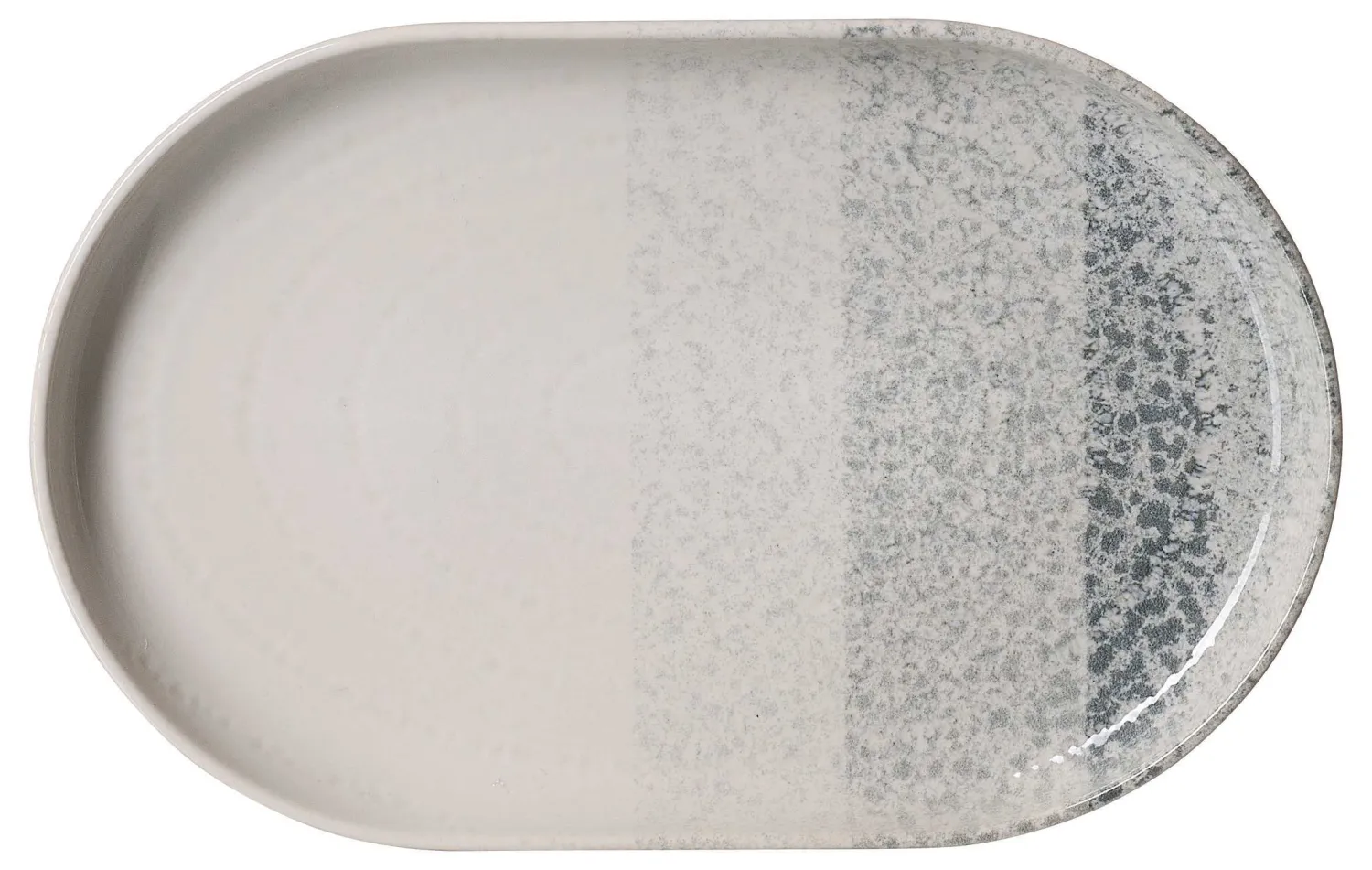 Outlet Platte Trio | 20 x 13 cm | grau | oval Platte