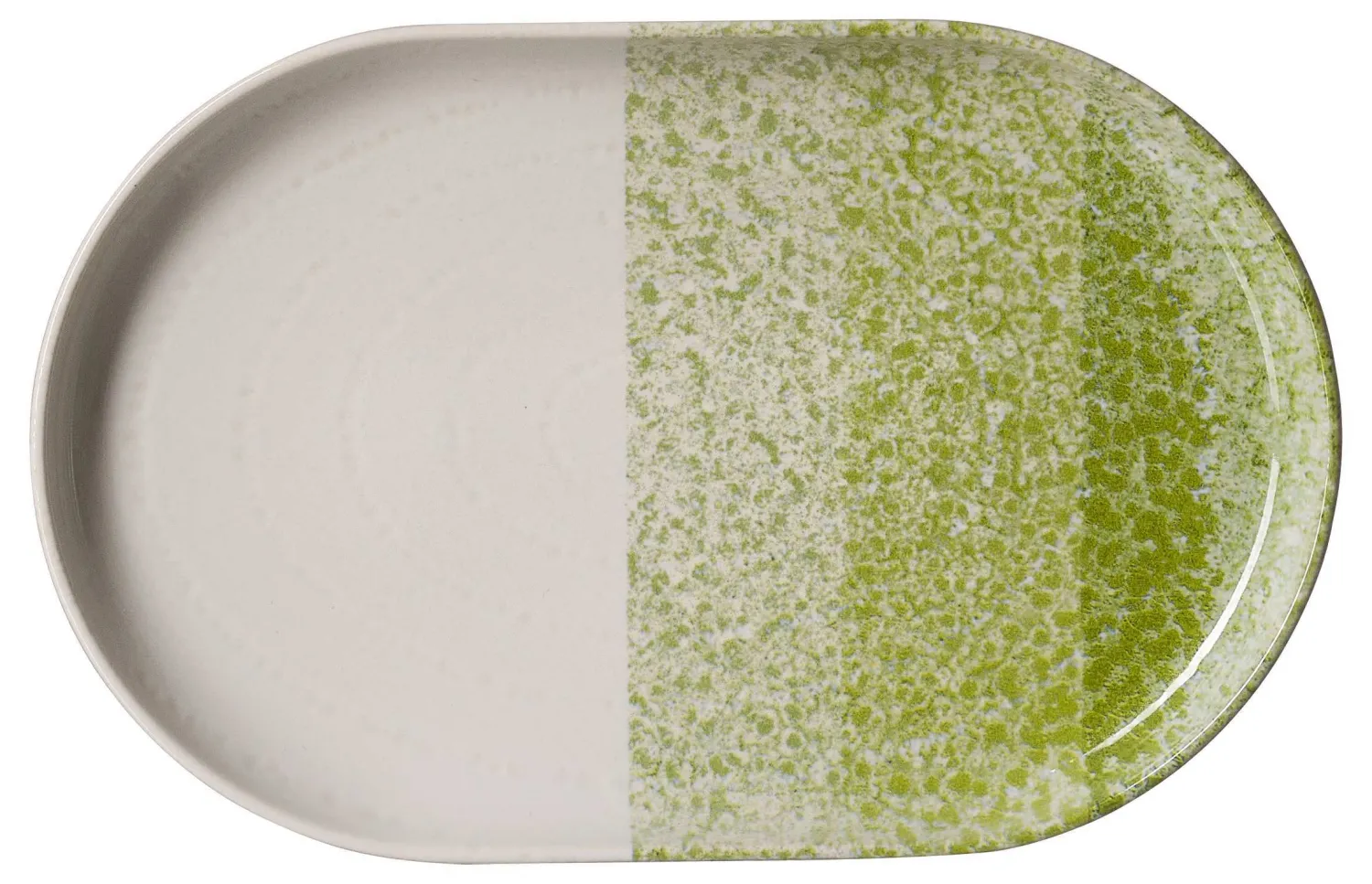 Outlet Platte Trio | 20 x 13 cm | grün | oval Platte