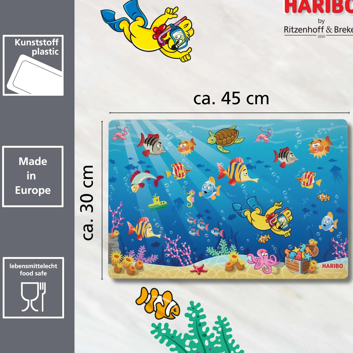 Hot Platzmatte HARIBO Seaworld | 45 x 30 cm | blau Platzmatte