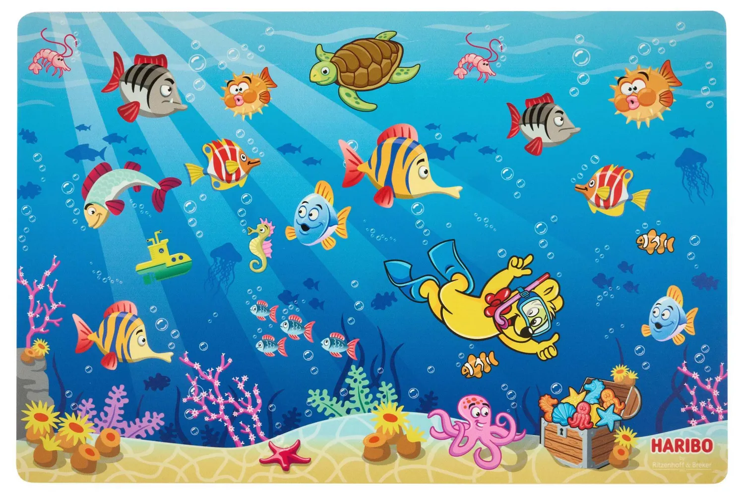 Hot Platzmatte HARIBO Seaworld | 45 x 30 cm | blau Platzmatte