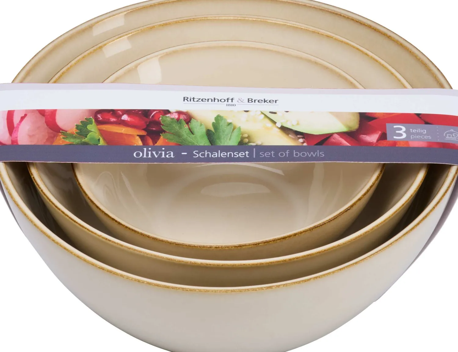 Best Schalen-Set Olivia | 3-teilig | beige Schale
