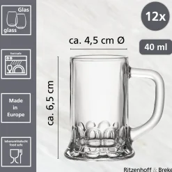 Best Schnapsgläser-Set Seppl | 12-teilig | 40 ml Gläser-Set