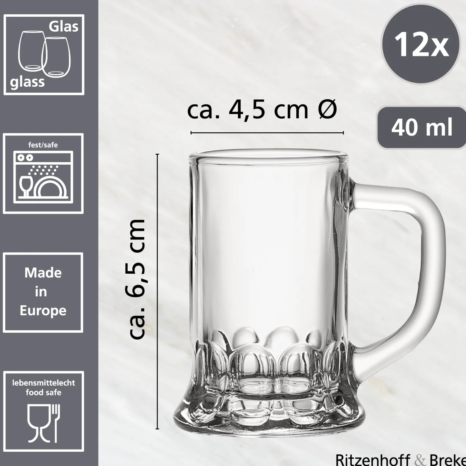 Best Schnapsgläser-Set Seppl | 12-teilig | 40 ml Gläser-Set