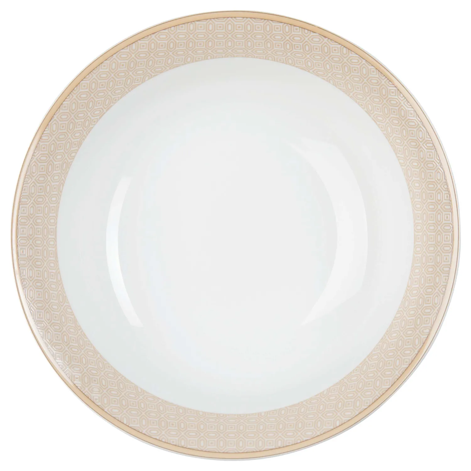 Online Servierschale Geo | 23 x 23 x 6 cm | weiss Schale