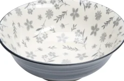 New Servierschale Sendai Blume | 21 x 21 x 7,7 cm | grau Schale
