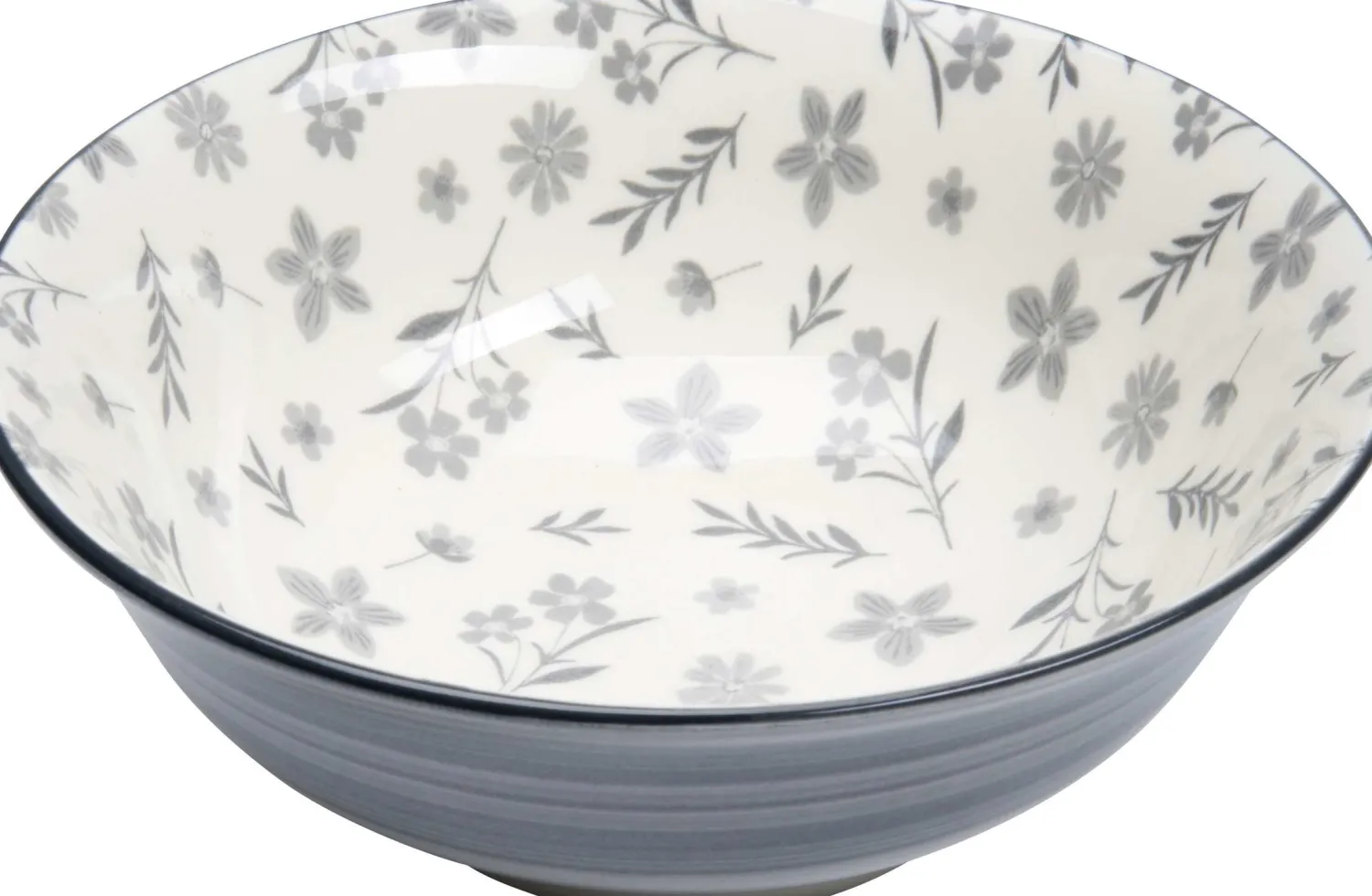 New Servierschale Sendai Blume | 21 x 21 x 7,7 cm | grau Schale