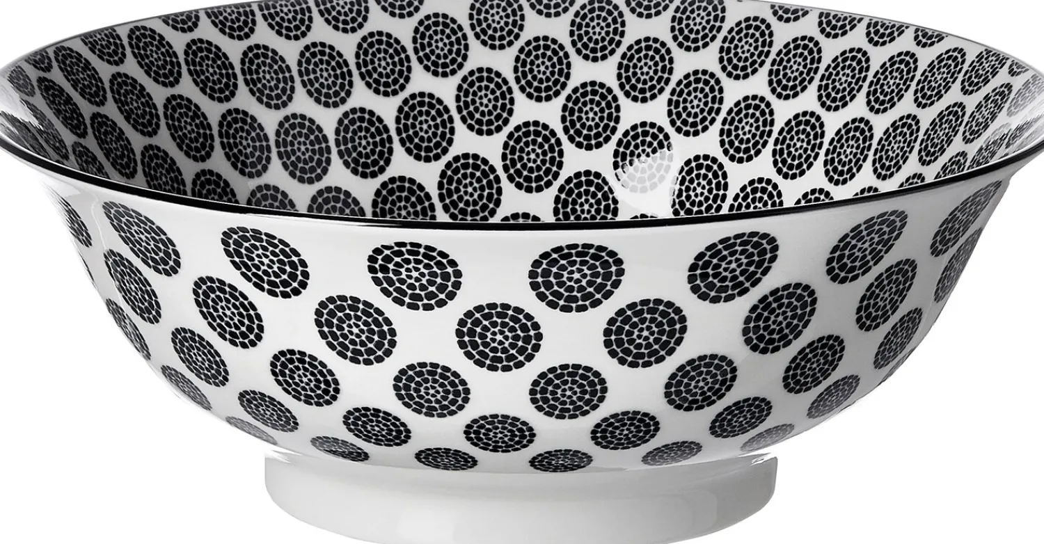 New Servierschale Takeo Circles | 21 x 21 x 7,7 cm | schwarz Schale
