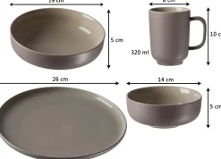Sale Speiseteller Jasper | 26 cm | taupe Teller