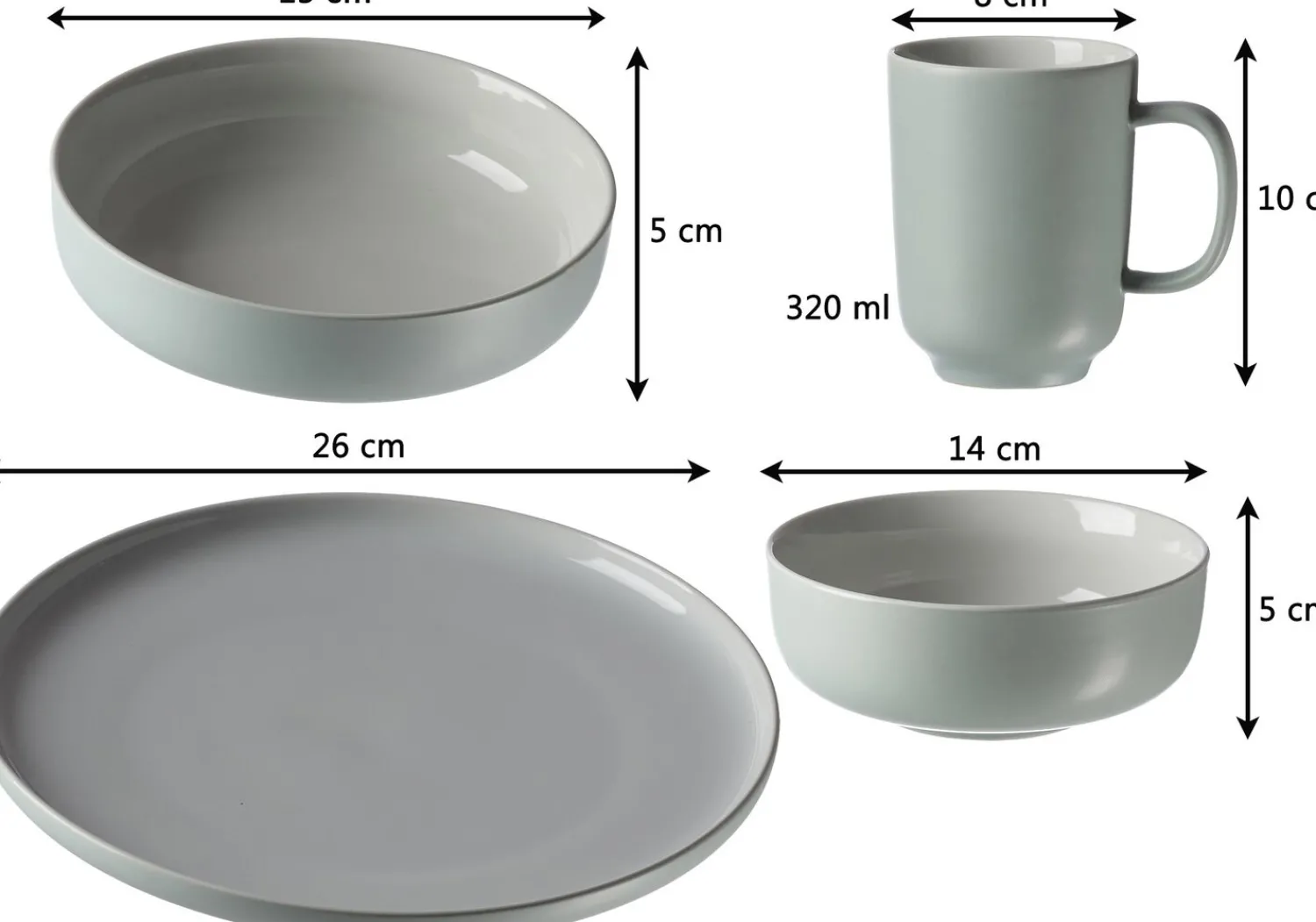 Clearance Speiseteller Jasper | 26 cm | mint Teller