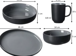 Best Speiseteller Jasper | 26 cm | schwarz Teller