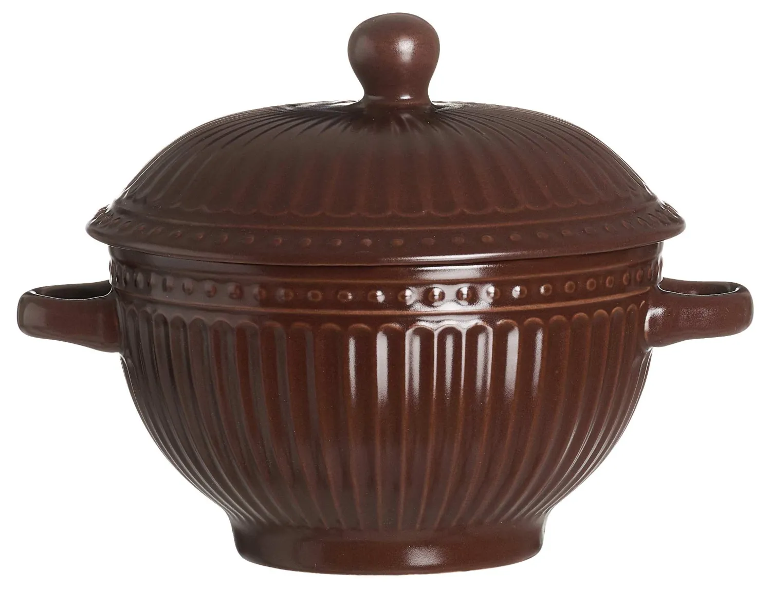 Hot Suppenschale Senja | 18 x 15 x 13 cm | braun | mit Deckel Suppentasse