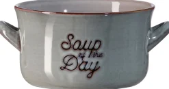 Discount Suppenschale Tasty | 17 x 13,5 x 7 cm | grau | mit Griff Suppentasse