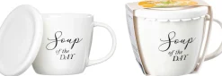 Hot Suppentasse Soppa Day | 460 ml | weiss | mit Deckel Suppentasse