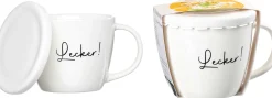 New Suppentasse Soppa Lecker | 460 ml | weiss | mit Deckel Suppentasse