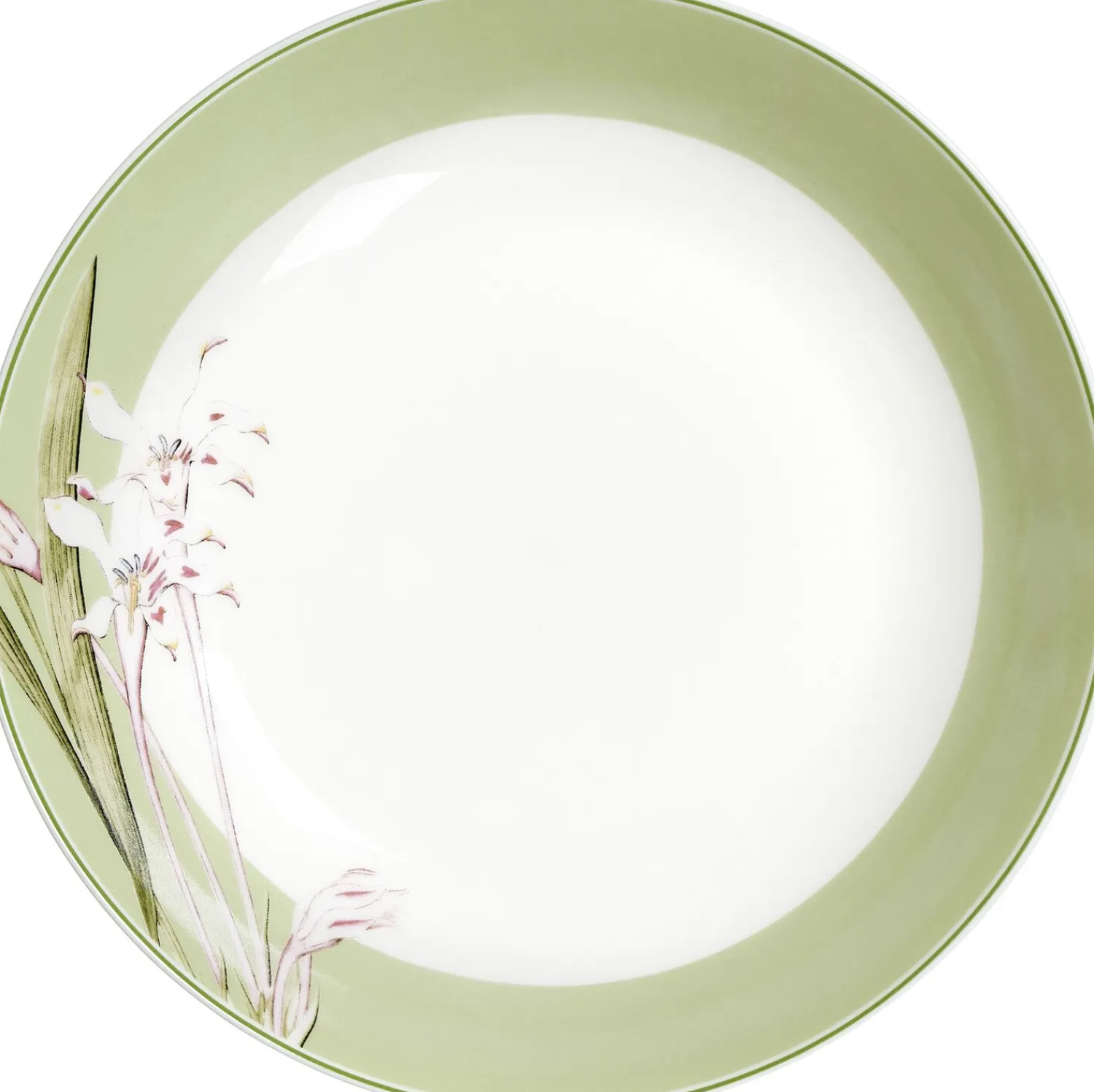 Best Suppenteller Flora Blüte Verde | 20 cm | grün Teller