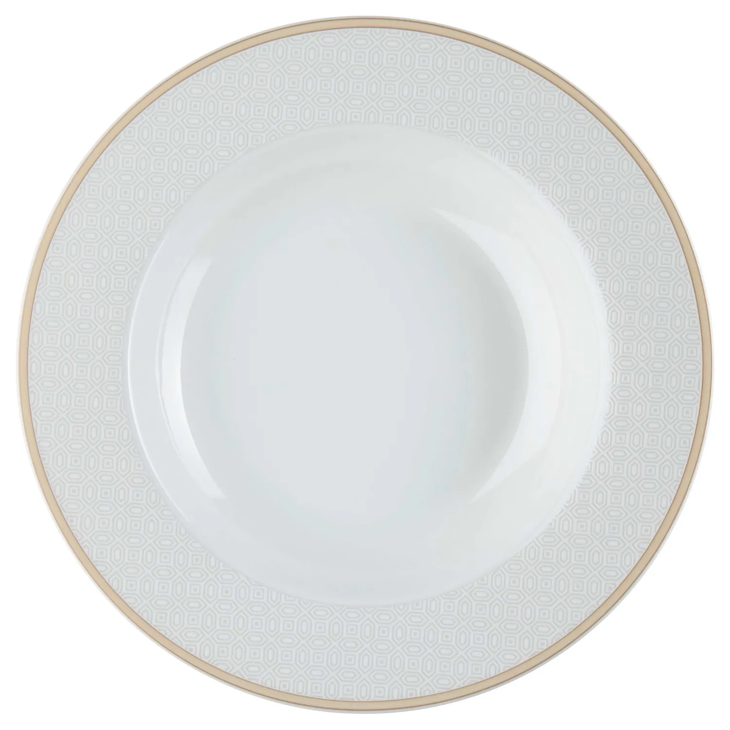 Suppenteller Geo | 21,5 cm | weiss Teller