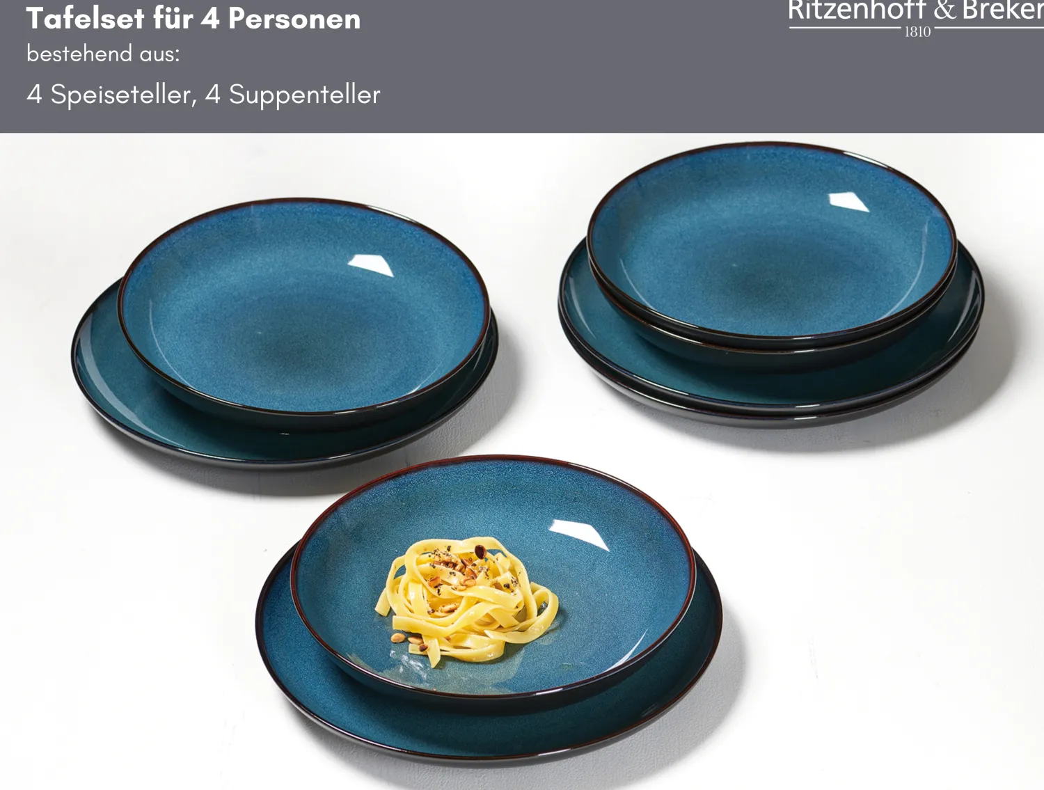 Sale Tafelservice Bali | 8-teilig | blau Set