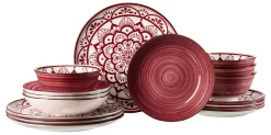 Sale Tafelservice Doha | 16-teilig | burgund Set