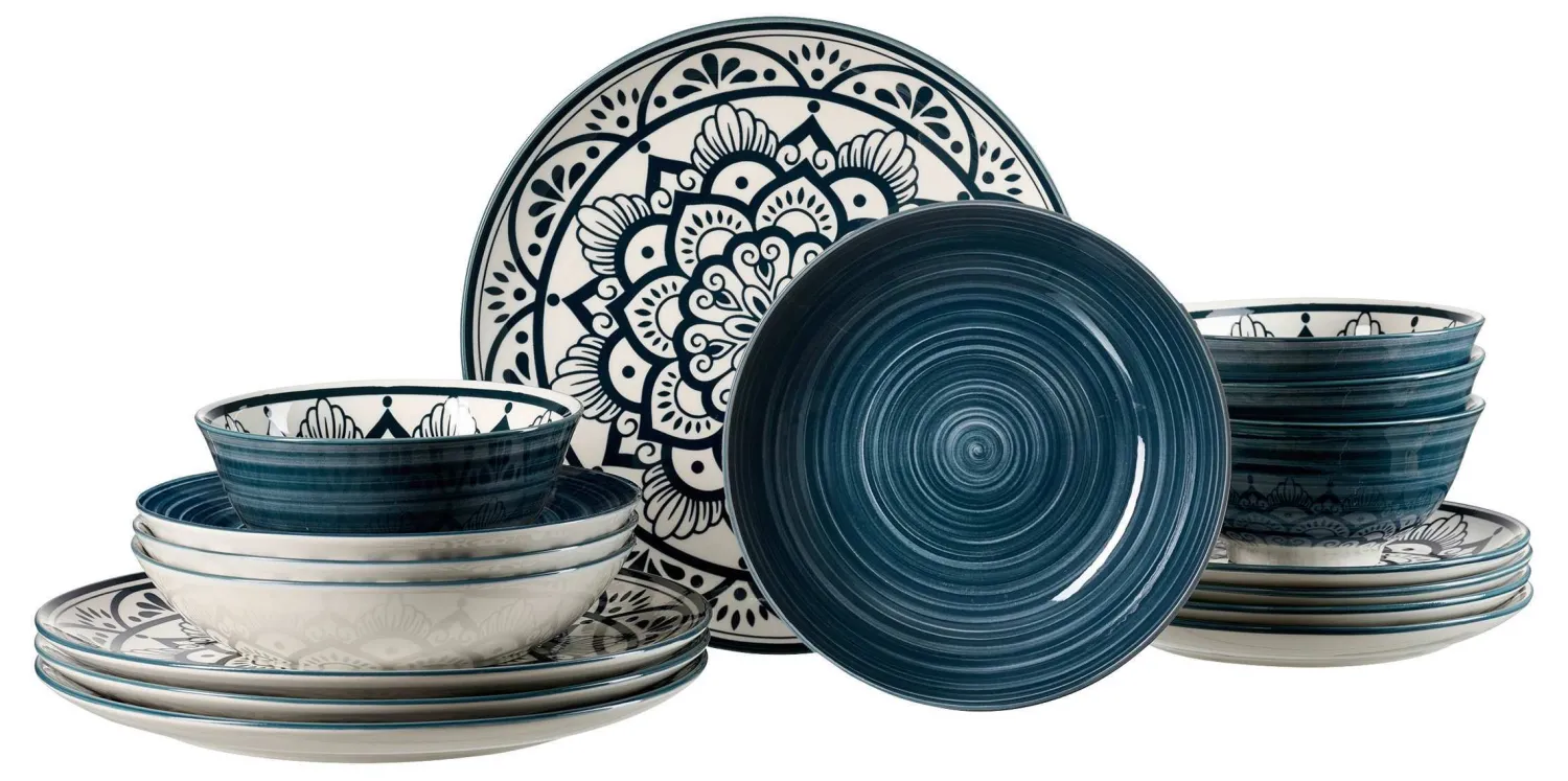 New Tafelservice Doha | 16-teilig | petrol Set