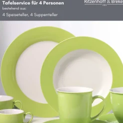 Outlet Tafelservice Doppio | 8-teilig | grün Service