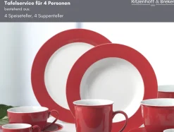 Discount Tafelservice Doppio | 8-teilig | rot Service
