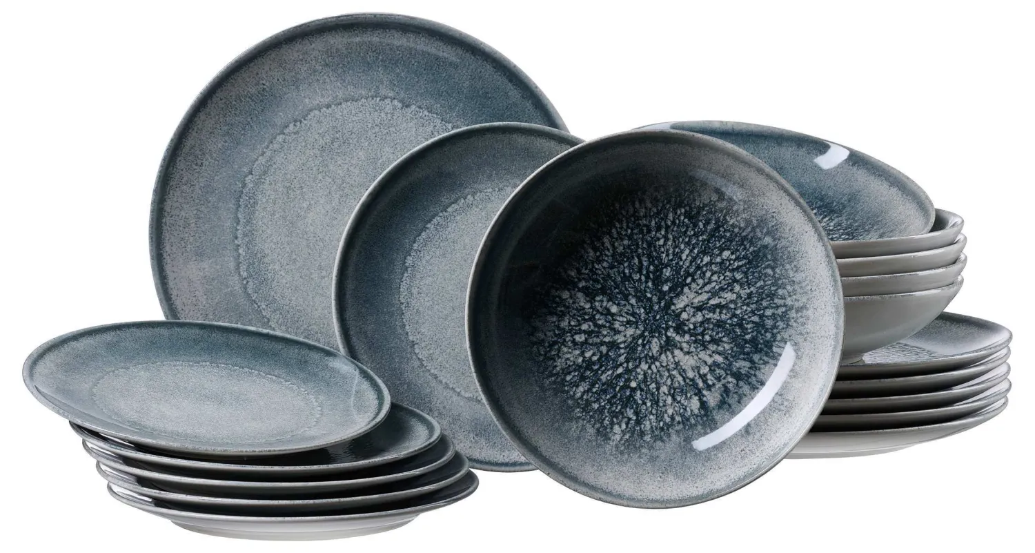Hot Tafelservice Grana | 18-teilig | graublau Set