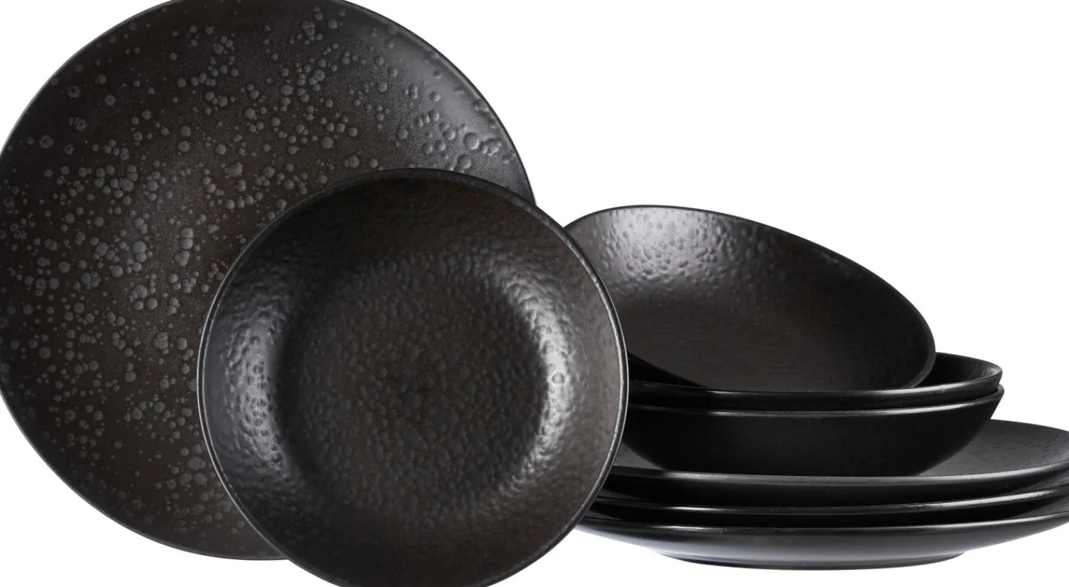Outlet Tafelservice Kitwe | 8-teilig | schwarz Set