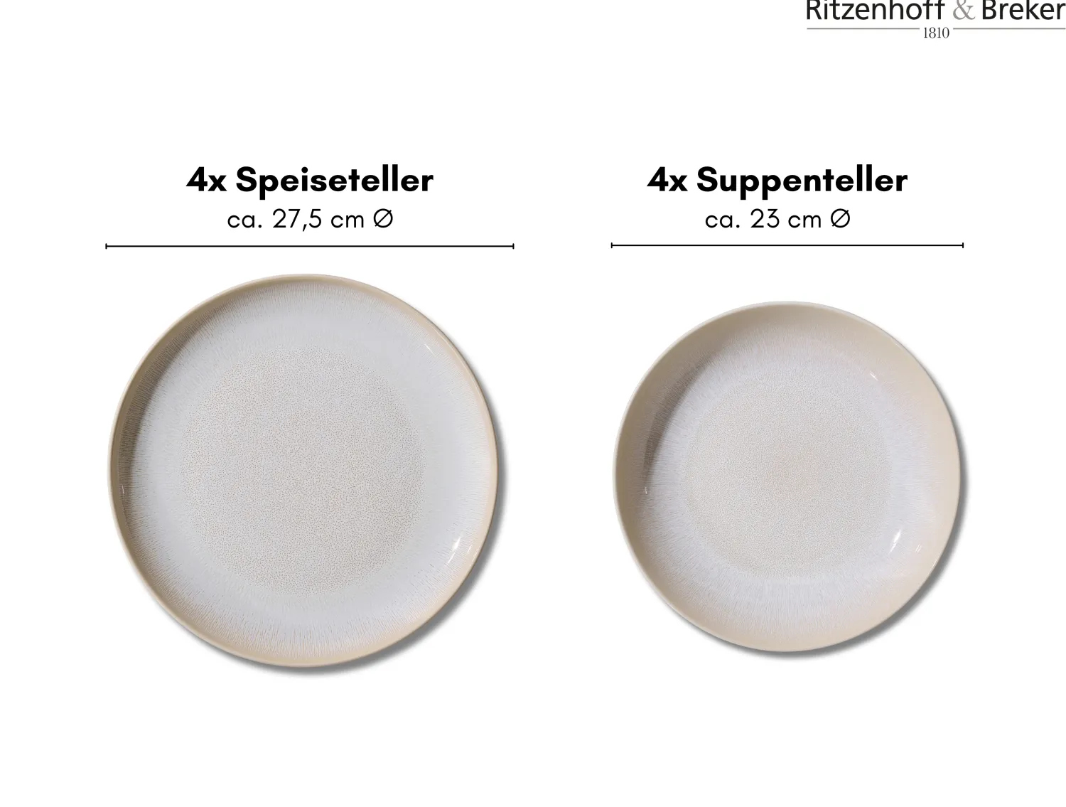 Tafelservice Laredo | 8-teilig | creme Set