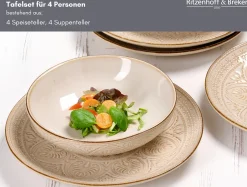 Hot Tafelservice Omara | 8-teilig | beige Set