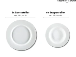Sale Tafelservice Sofia | 12-teilig | weiss Service