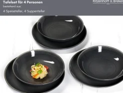 New Tafelservice Toledo | 8-teilig | grau Set