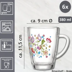 Discount Teegläser-Set Shanti | 6-teilig | 380 ml Gläser-Set