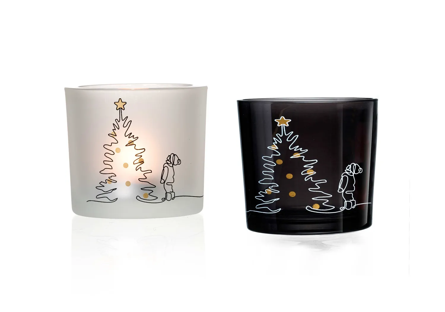 Best Teelichthalter Lichterglanz | 9 x 9 x 8 cm | weiss Windlicht
