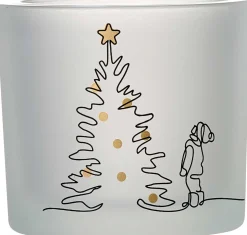 Best Teelichthalter Lichterglanz | 9 x 9 x 8 cm | weiss Windlicht