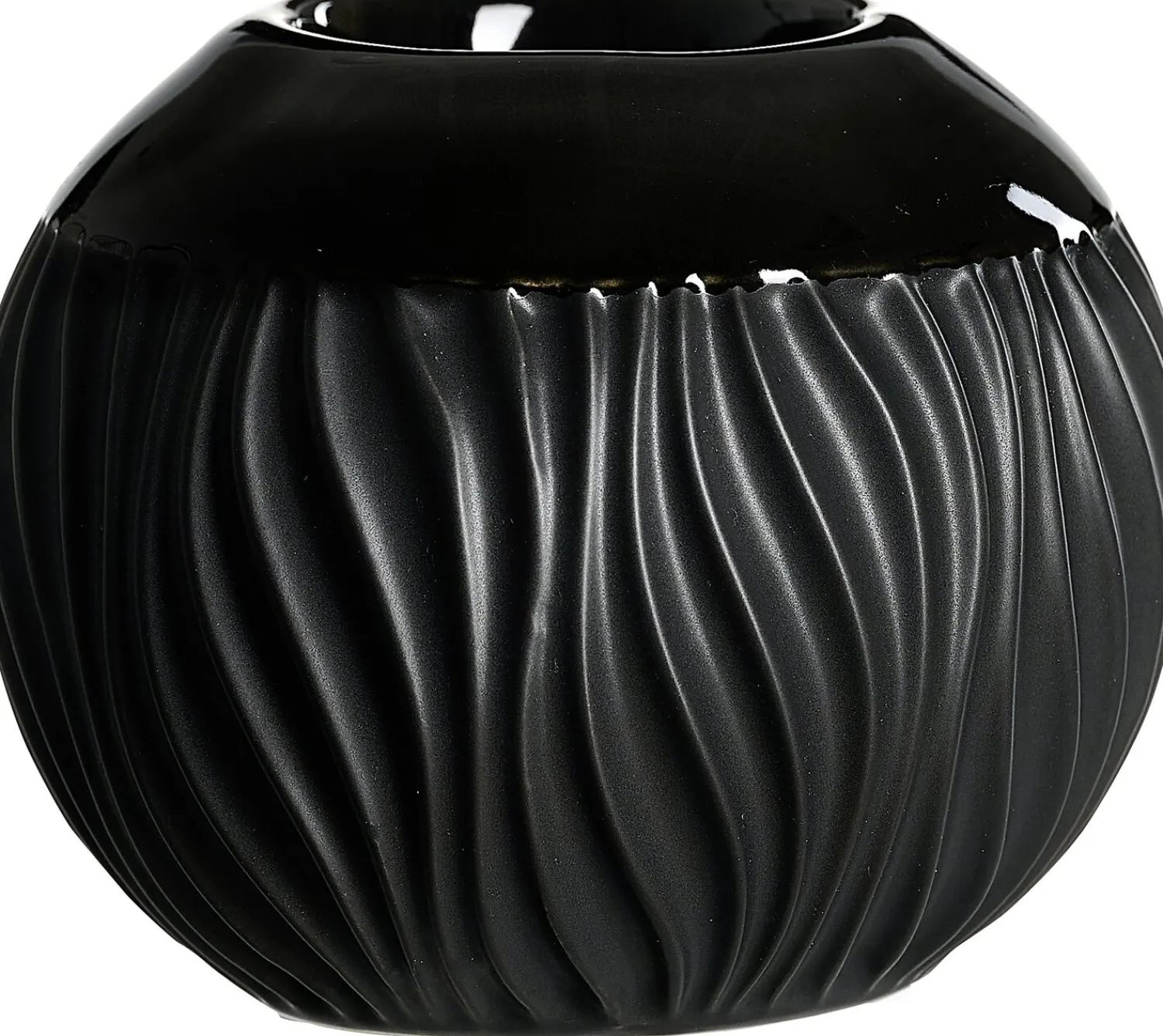 New Teelichthalter Onyx | 11 x 11 x 9 cm | schwarz | kugelförmig Kerzen- & Teelichthalter