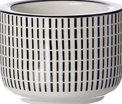 Best Teelichthalter Takeo Stripes | 6 x 6 x 4 cm | schwarz Kerzen- & Teelichthalter