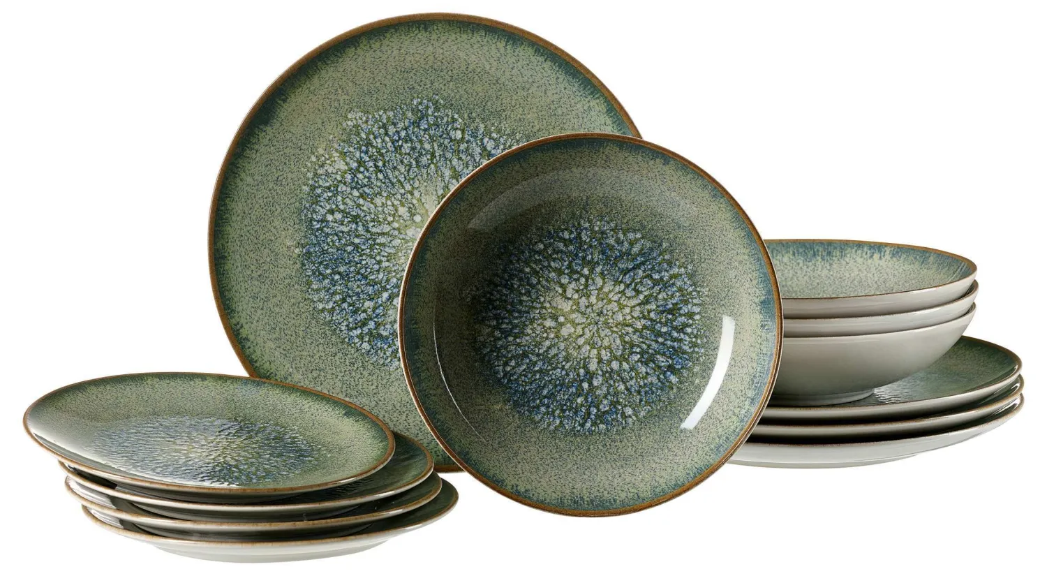 Best Tellerset Verde | 12-teilig | grün Set