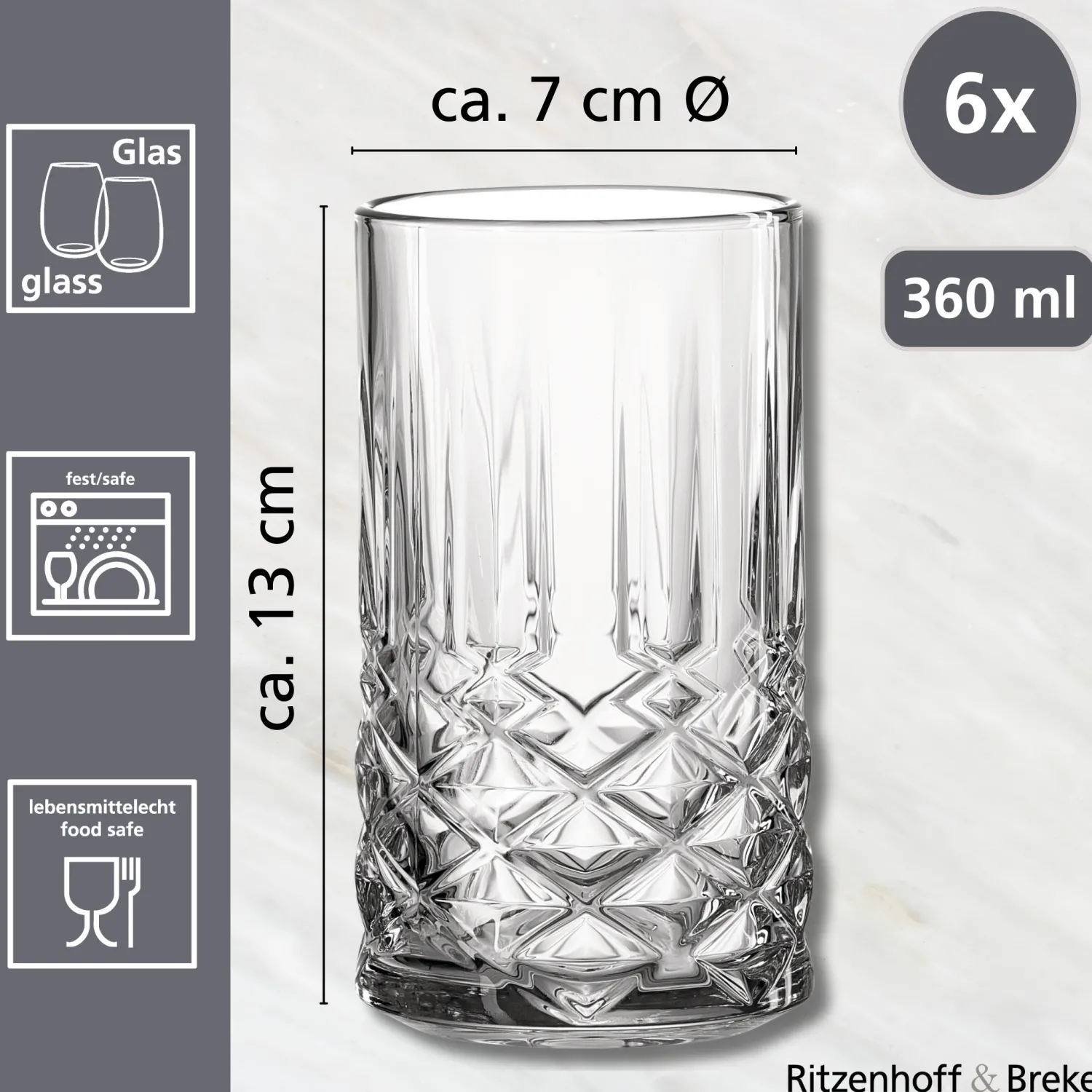 Clearance Trinkglas Capri | 360 ml Glas