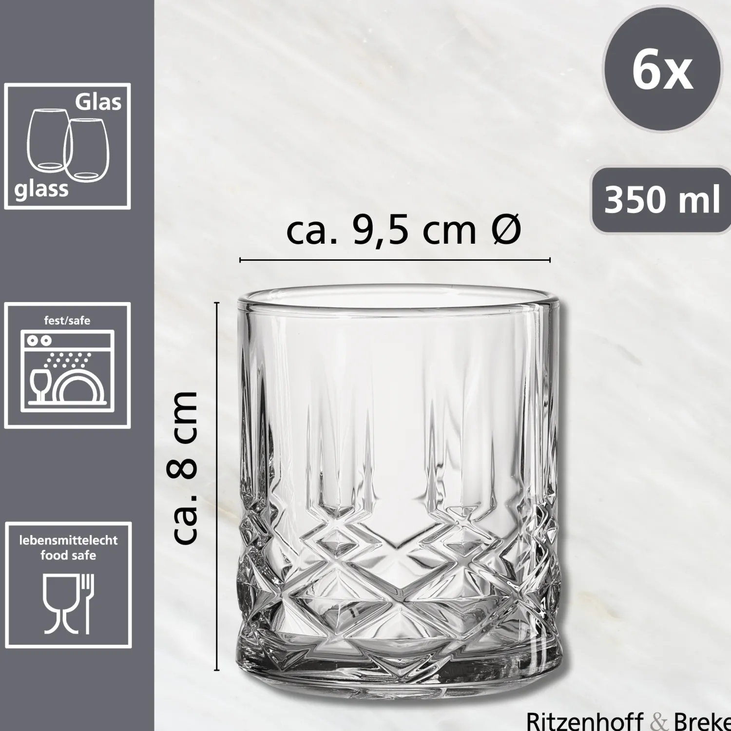 Sale Trinkglas Capri | 350 ml Glas