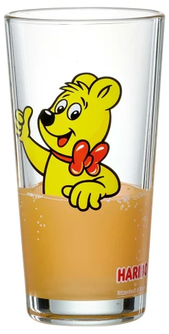 Discount Trinkglas HARIBO Thumbs Up | 380 ml | orange Glas